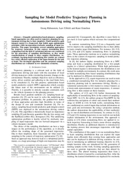 Sampling for Model Predictive Trajectory Planning in Autonomous Driving
  using Normalizing Flows
