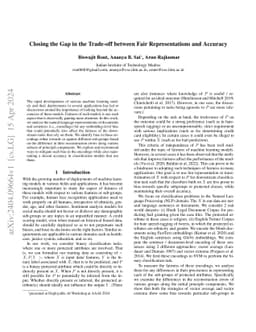 Closing the Gap in the Trade-off between Fair Representations and
  Accuracy