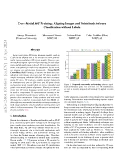 Cross-Modal Self-Training: Aligning Images and Pointclouds to Learn
  Classification without Labels