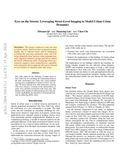 Eyes on the Streets: Leveraging Street-Level Imaging to Model Urban
  Crime Dynamics