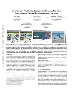 EyeFormer: Predicting Personalized Scanpaths with Transformer-Guided
  Reinforcement Learning