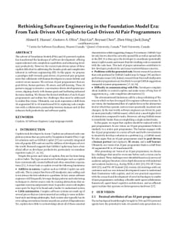Rethinking Software Engineering in the Foundation Model Era: From
  Task-Driven AI Copilots to Goal-Driven AI Pair Programmers