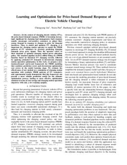 Learning and Optimization for Price-based Demand Response of Electric
  Vehicle Charging
