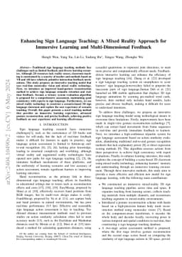 Enhancing Sign Language Teaching: A Mixed Reality Approach for Immersive
  Learning and Multi-Dimensional Feedback