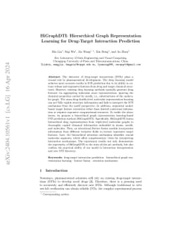 HiGraphDTI: Hierarchical Graph Representation Learning for Drug-Target
  Interaction Prediction
