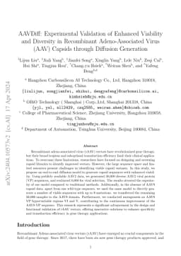 AAVDiff: Experimental Validation of Enhanced Viability and Diversity in
  Recombinant Adeno-Associated Virus (AAV) Capsids through Diffusion Generation