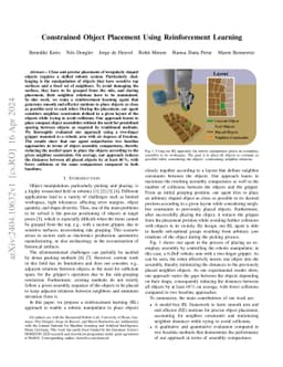 Compact Multi-Object Placement Using Adjacency-Aware Reinforcement
  Learning