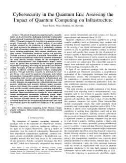 Cybersecurity in the Quantum Era: Assessing the Impact of Quantum
  Computing on Infrastructure