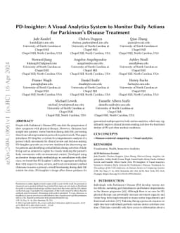 PD-Insighter: A Visual Analytics System to Monitor Daily Actions for
  Parkinson's Disease Treatment