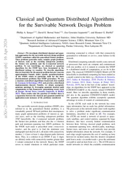 Classical and Quantum Distributed Algorithms for the Survivable Network
  Design Problem
