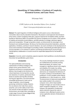 Quantifying AI Vulnerabilities: A Synthesis of Complexity, Dynamical
  Systems, and Game Theory