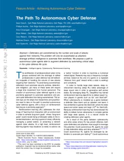 The Path To Autonomous Cyber Defense