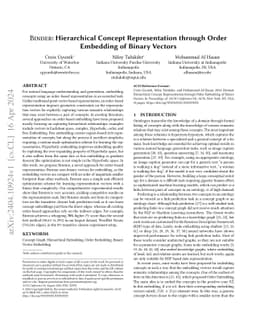 Binder: Hierarchical Concept Representation through Order Embedding of
  Binary Vectors
