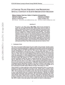 A Concise Tiling Strategy for Preserving Spatial Context in Earth
  Observation Imagery