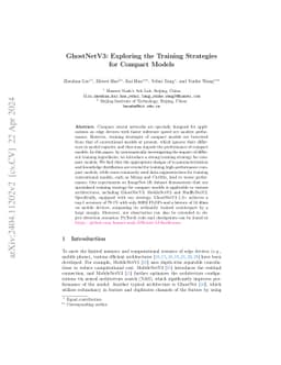 GhostNetV3: Exploring the Training Strategies for Compact Models