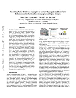 Revisiting Noise Resilience Strategies in Gesture Recognition:
  Short-Term Enhancement in Surface Electromyographic Signal Analysis