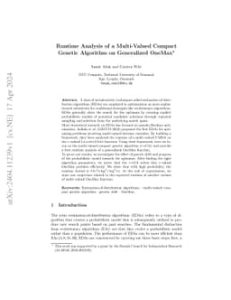 Runtime Analysis of a Multi-Valued Compact Genetic Algorithm on
  Generalized OneMax