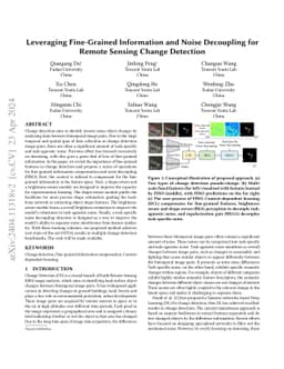 Leveraging Fine-Grained Information and Noise Decoupling for Remote
  Sensing Change Detection