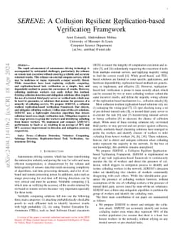 SERENE: A Collusion Resilient Replication-based Verification Framework