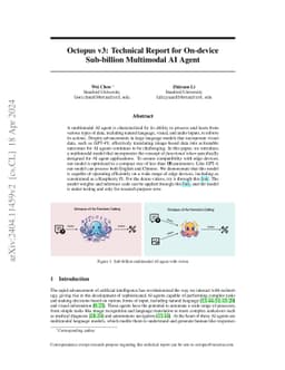Octopus v3: Technical Report for On-device Sub-billion Multimodal AI
  Agent