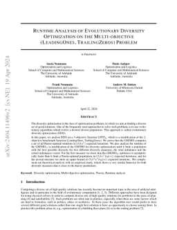 Runtime Analysis of Evolutionary Diversity Optimization on the
  Multi-objective (LeadingOnes, TrailingZeros) Problem