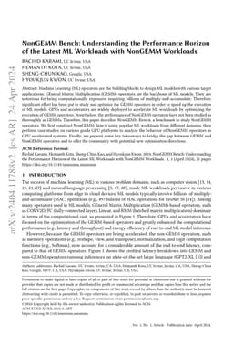 Understanding the Performance Horizon of the Latest ML Workloads with NonGEMM Workloads