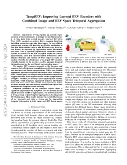 TempBEV: Improving Learned BEV Encoders with Combined Image and BEV
  Space Temporal Aggregation