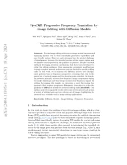 FreeDiff: Progressive Frequency Truncation for Image Editing with
  Diffusion Models