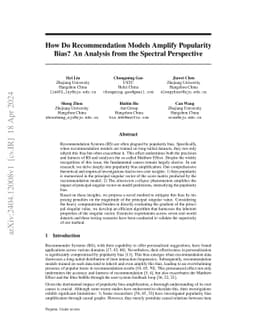 How Do Recommendation Models Amplify Popularity Bias? An Analysis from the Spectral Perspective