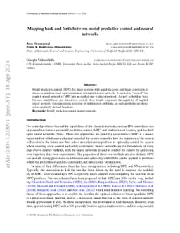 Mapping back and forth between model predictive control and neural
  networks