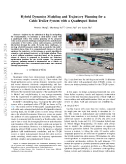 Hybrid Dynamics Modeling and Trajectory Planning for a Cable-Trailer
  System with a Quadruped Robot