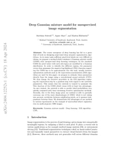 Deep Gaussian mixture model for unsupervised image segmentation