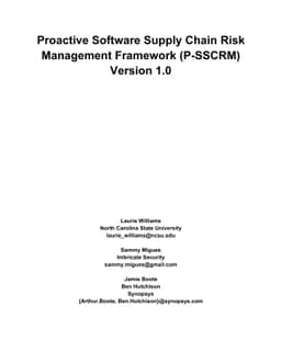 Proactive Software Supply Chain Risk Management Framework (P-SSCRM)