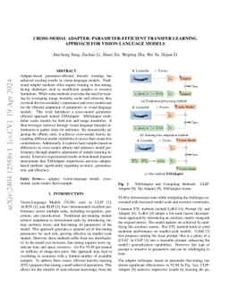 Cross-Modal Adapter: Parameter-Efficient Transfer Learning Approach for
  Vision-Language Models