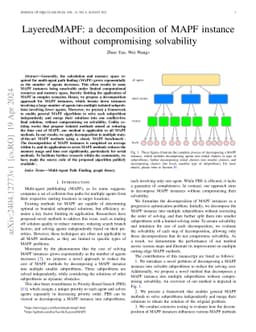 LayeredMAPF: a decomposition of MAPF instance to reduce solving costs