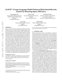 LLM-R2: A Large Language Model Enhanced Rule-based Rewrite System for
  Boosting Query Efficiency
