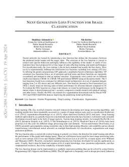 Next Generation Loss Function for Image Classification