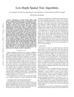Low-Depth Spatial Tree Algorithms