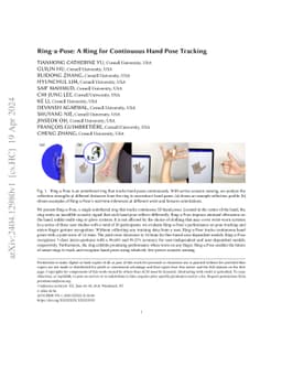 Ring-a-Pose: A Ring for Continuous Hand Pose Tracking