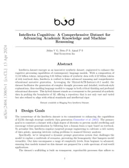 Intellecta Cognitiva: A Comprehensive Dataset for Advancing Academic
  Knowledge and Machine Reasoning