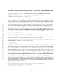 Multi Class Depression Detection Through Tweets using Artificial
  Intelligence