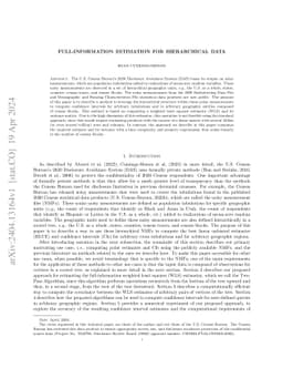 Full-Information Estimation For Hierarchical Data