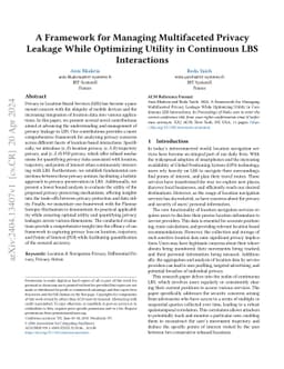 A Framework for Managing Multifaceted Privacy Leakage While Optimizing
  Utility in Continuous LBS Interactions