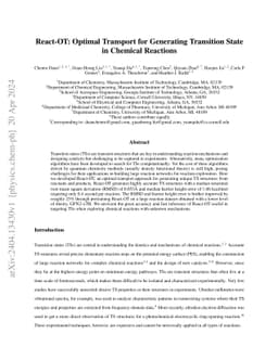 React-OT: Optimal Transport for Generating Transition State in Chemical
  Reactions