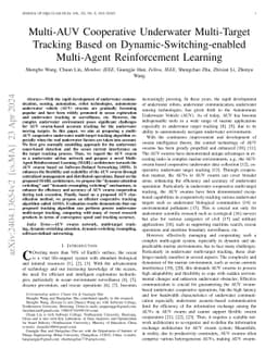 Multi-AUV Cooperative Underwater Multi-Target Tracking Based on
  Dynamic-Switching-enabled Multi-Agent Reinforcement Learning