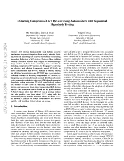 Detecting Compromised IoT Devices Using Autoencoders with Sequential
  Hypothesis Testing