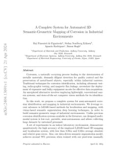 A Complete System for Automated 3D Semantic-Geometric Mapping of
  Corrosion in Industrial Environments