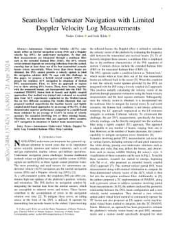 Seamless Underwater Navigation with Limited Doppler Velocity Log
  Measurements