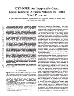 ICST-DNET: An Interpretable Causal Spatio-Temporal Diffusion Network for
  Traffic Speed Prediction