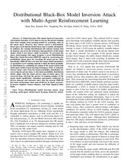 Distributional Black-Box Model Inversion Attack with Multi-Agent
  Reinforcement Learning